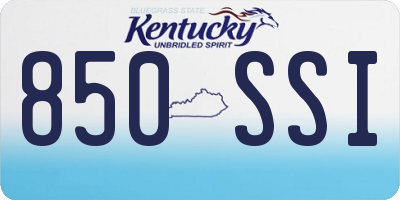 KY license plate 850SSI