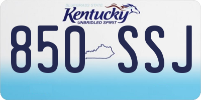 KY license plate 850SSJ