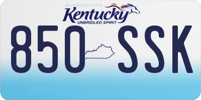 KY license plate 850SSK