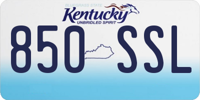 KY license plate 850SSL