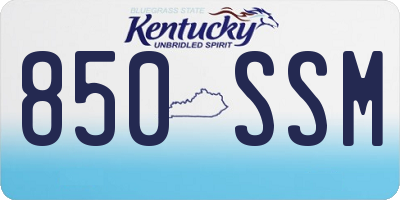 KY license plate 850SSM