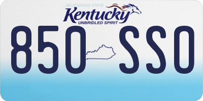 KY license plate 850SSO