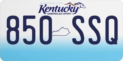 KY license plate 850SSQ