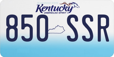 KY license plate 850SSR