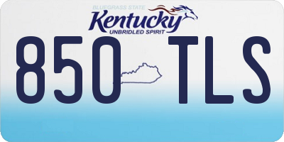 KY license plate 850TLS