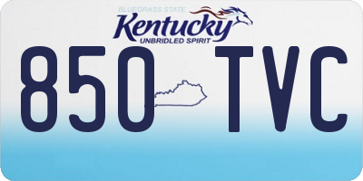 KY license plate 850TVC
