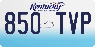 KY license plate 850TVP