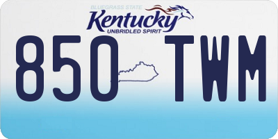 KY license plate 850TWM