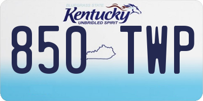 KY license plate 850TWP