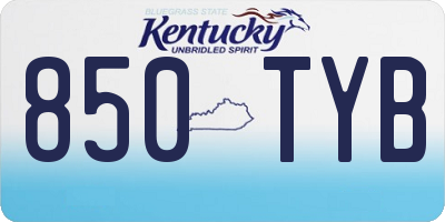 KY license plate 850TYB