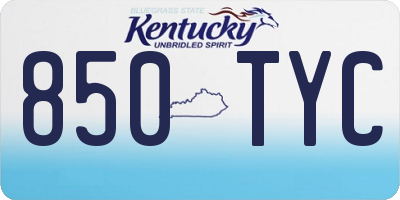 KY license plate 850TYC