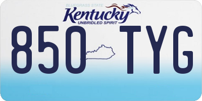 KY license plate 850TYG