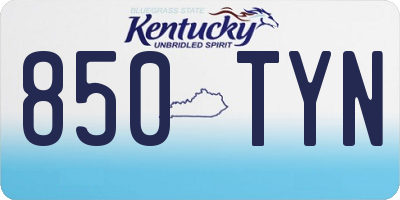 KY license plate 850TYN
