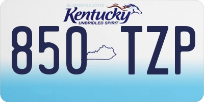 KY license plate 850TZP