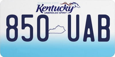 KY license plate 850UAB