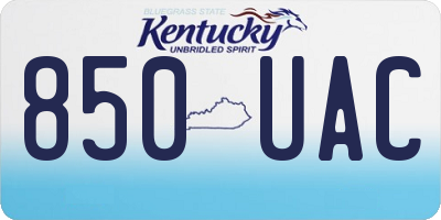 KY license plate 850UAC