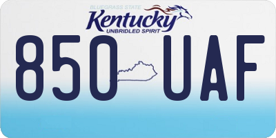 KY license plate 850UAF