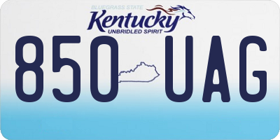 KY license plate 850UAG