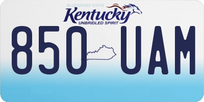 KY license plate 850UAM