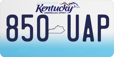 KY license plate 850UAP