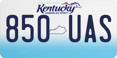 KY license plate 850UAS