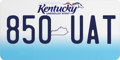 KY license plate 850UAT