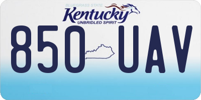 KY license plate 850UAV