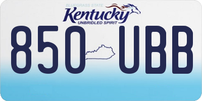 KY license plate 850UBB