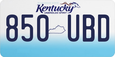 KY license plate 850UBD