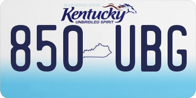 KY license plate 850UBG