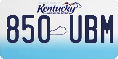 KY license plate 850UBM