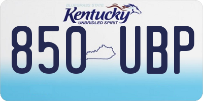 KY license plate 850UBP