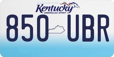 KY license plate 850UBR
