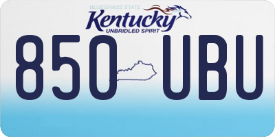 KY license plate 850UBU