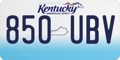 KY license plate 850UBV