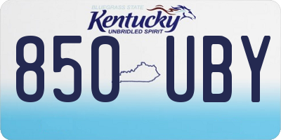 KY license plate 850UBY