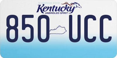 KY license plate 850UCC
