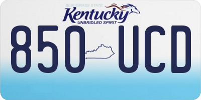 KY license plate 850UCD