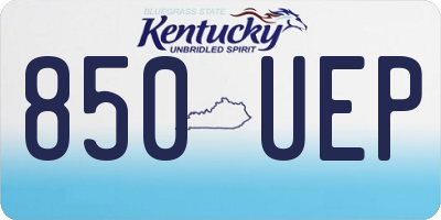 KY license plate 850UEP