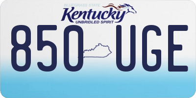 KY license plate 850UGE