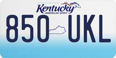 KY license plate 850UKL
