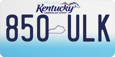 KY license plate 850ULK