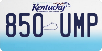 KY license plate 850UMP