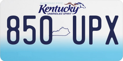 KY license plate 850UPX