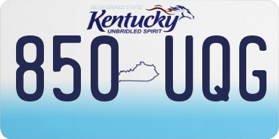 KY license plate 850UQG