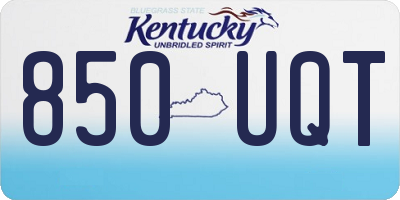 KY license plate 850UQT