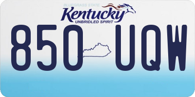 KY license plate 850UQW