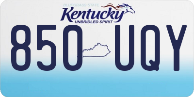 KY license plate 850UQY