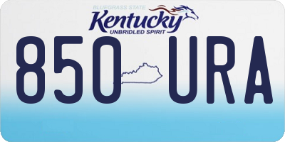 KY license plate 850URA
