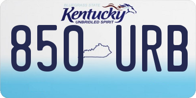 KY license plate 850URB